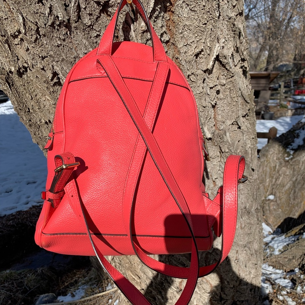 MICHAEL KORS “Rhea” Backpack Watermelon Leather - Picture 4 of 9